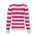 KIDS ONLY Karol L/S O-Hals Strik - Fuchsia Purple