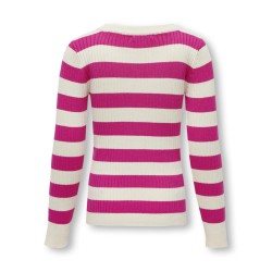 KIDS ONLY Karol L/S O-Hals Strik - Fuchsia Purple