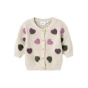 NAME IT Baby Neheart L/S Strik Cardigan - Peyote Melange