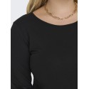 ONLY CARMAKOMA L/S Basis T-shirt - Sort