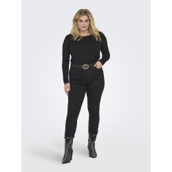 ONLY CARMAKOMA L/S Basis T-shirt - Sort