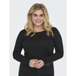 ONLY CARMAKOMA L/S Basis T-shirt - Sort