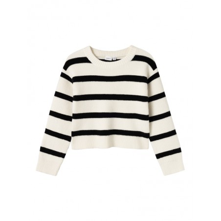 NAME IT Kids Nilla Kort Strik Sweater - Jet Stream