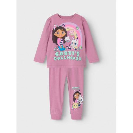 NAME IT Mini Saba Gabby L/S NAttøjssæt - Mauve Orchid
