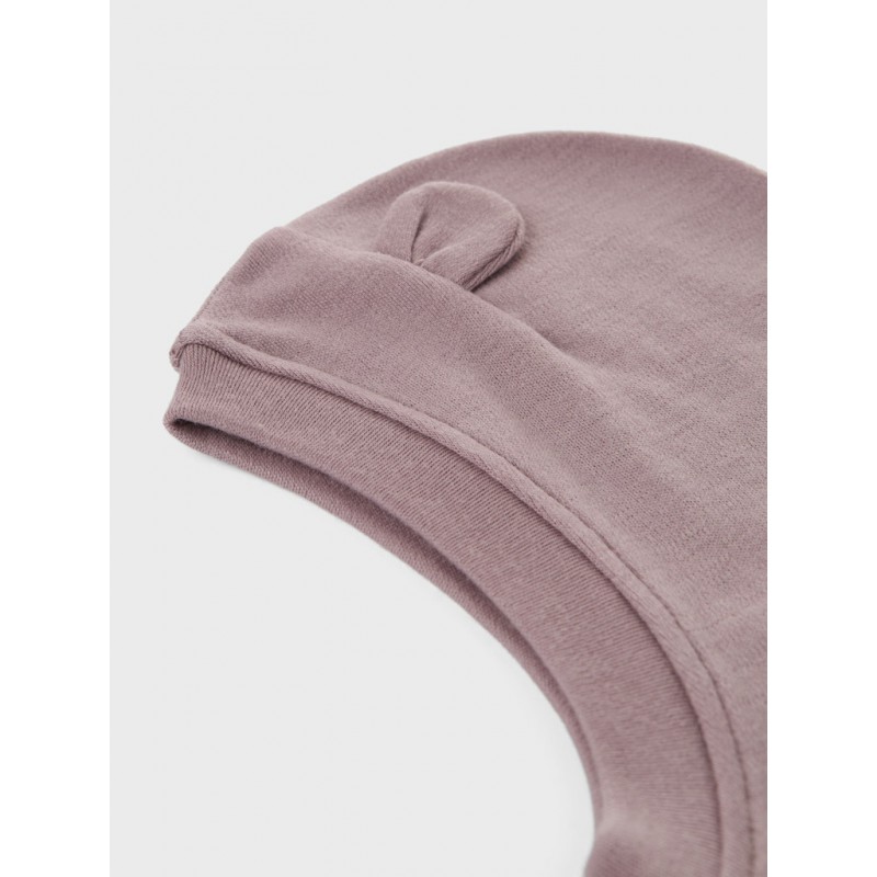 NAME IT BABY Willit uld elefanthue m/øre - Purple Dove