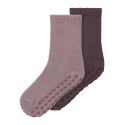 NAME IT Wak Wo/Bl 2P Sock W/Non Skid - Purple Dove