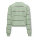 KIDS ONLY Franca Kort Langærmet Stripe Knt - Birds Egg Green