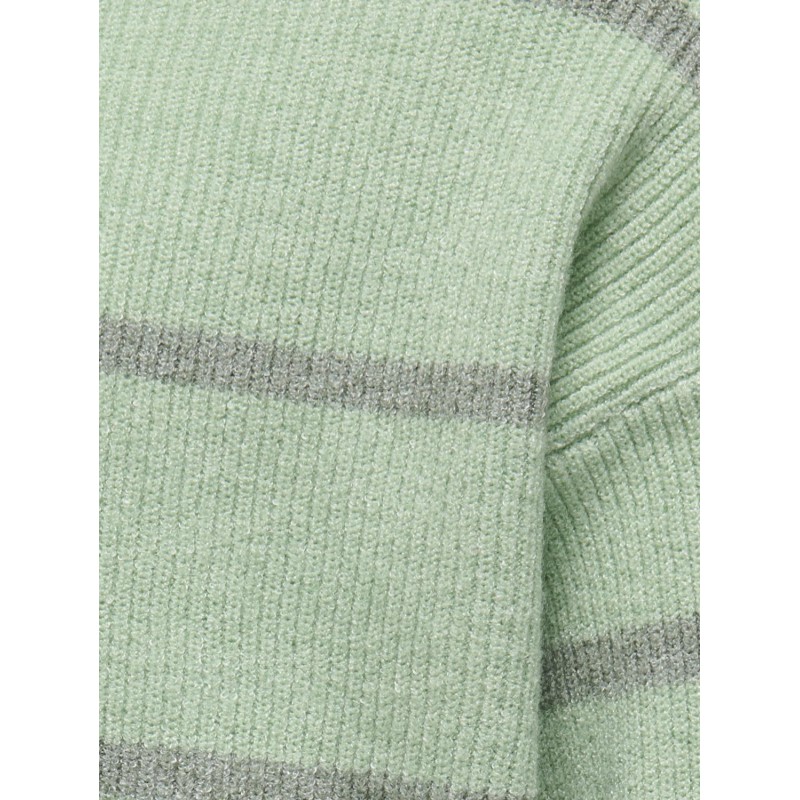 KIDS ONLY Franca Kort Langærmet Stripe Knt - Birds Egg Green