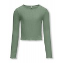 KIDS ONLY Nella Langærmet O-Neck Top Jrs - Hedge Green