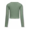 KIDS ONLY Nella Langærmet O-Neck Top Jrs - Hedge Green