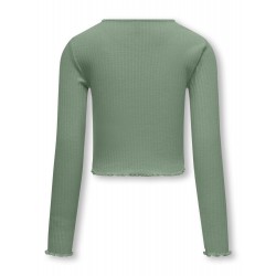 KIDS ONLY Nella Langærmet O-Neck Top Jrs - Hedge Green