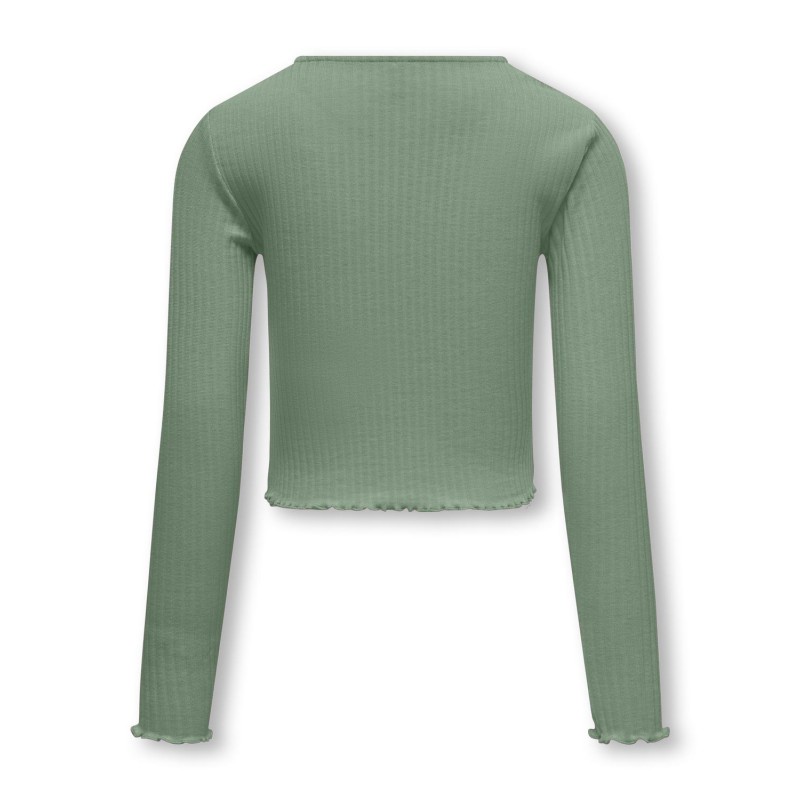 KIDS ONLY Nella Langærmet O-Neck Top Jrs - Hedge Green