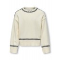 KIDS ONLY Ibi Langærmet Stitch O-Neck Cp Knt - Hvidcap Gray