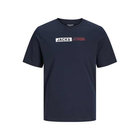 JACK & JONES Ecorp Logo Tee Play Kortærmet O-N  Pls - Navy Blazer