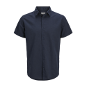 JJ REBEL Moss Sunny Hør Skjorte - Navy Blazer