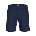 JJ REBEL Sunny Hør Chino Shorts - Navy Blazer