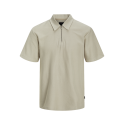 JACK & JONES Jprblaandrew Kortærmet Zip Polo - Silver Lining