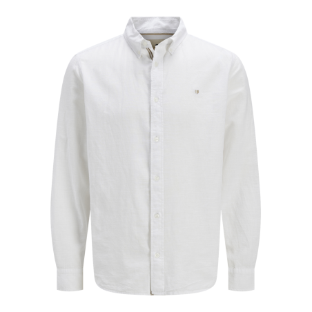 JACK & JONES Jprblusummer Shield Langærmet Shirt - Bright Hvid