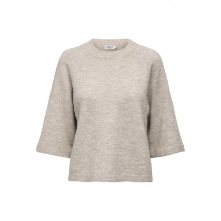 ONLY Simoni 3/4 Pullover Knt - Pumice Stone