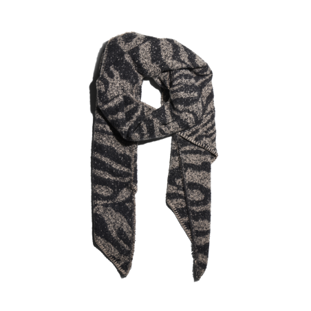 PIECES Pcpyron Lang Animal Scarf  Bc - Hvid Pepper