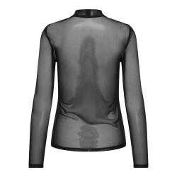 ONLY Erica Mesh L/S Bluse  - Sort