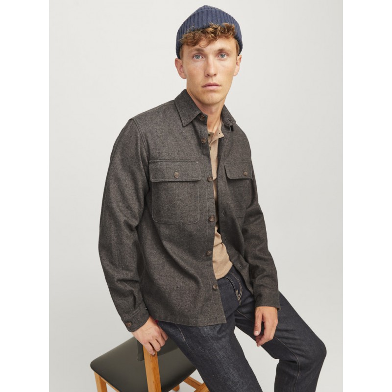 Jack & Jones Raymond L/S Overshirt - Slate Black