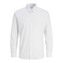 JACK & JONES Jrebgavin Solid Shirt Langærmet - Hvid