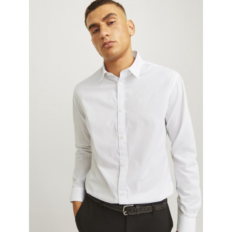 JJ Rebel Gavin Solid L/S Skjorte - Hvid