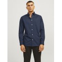 JJ Rebel Gavin Solid L/S Skjorte - Sky Captain