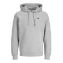 JACK & JONES Jrebrebel Logo Sweat Hood - Light Grey Melange