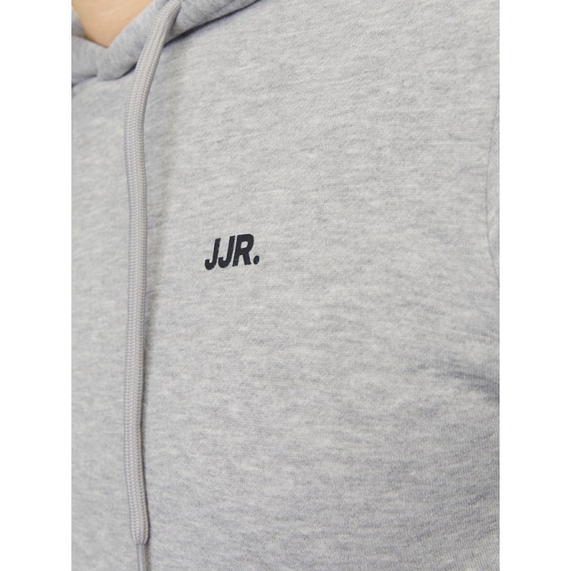 JJ Rebel Logo Hoodie - Light Grey Melange