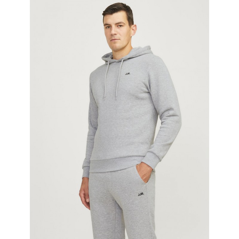 JJ Rebel Logo Hoodie - Light Grey Melange