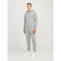 JJ Rebel Logo Hoodie - Light Grey Melange