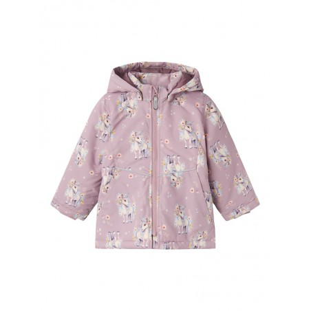 NAME IT Mini Maxi "Unicorn" Jakke - Mauve Shadows