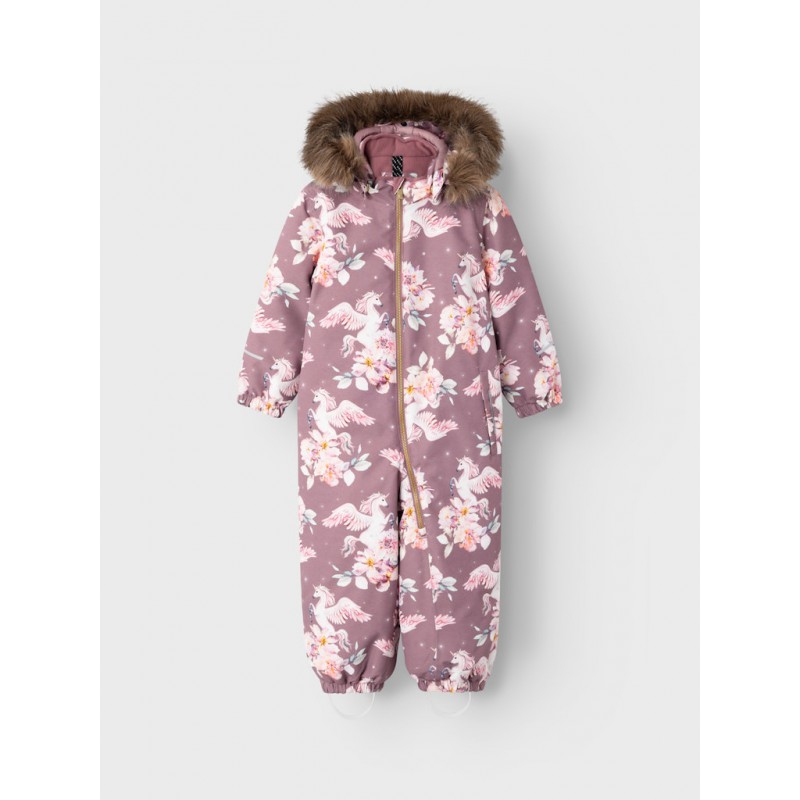 NAME IT Mini Snow 10 Funktions "Unicorn" Flyverdragt - Grape Shake