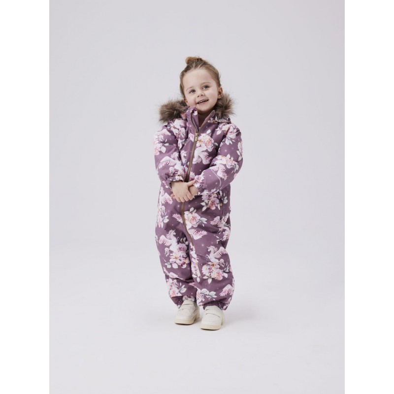 NAME IT Mini Snow 10 Funktions "Unicorn" Flyverdragt - Grape Shake