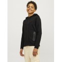 JACK & JONES Junior Fusion Lynlås Hoodie - Sort