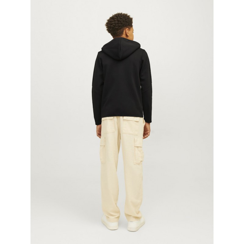 JACK & JONES Junior Fusion Lynlås Hoodie - Sort