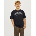 JACK & JONES Junior Caleb Varsity T-shirt - Sort