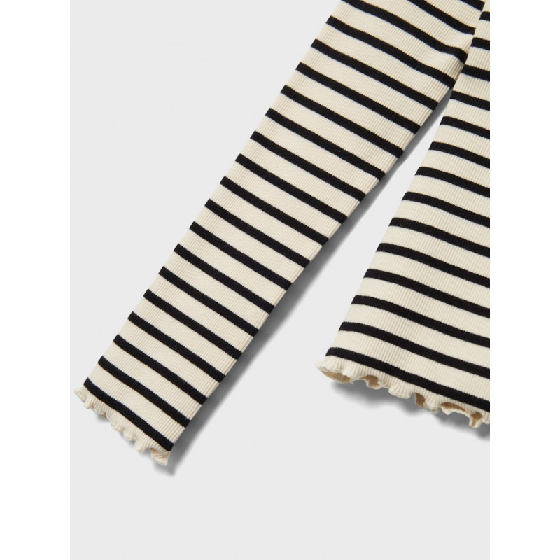 LMTD Rille L/S Boatneck Top - White Alyssum