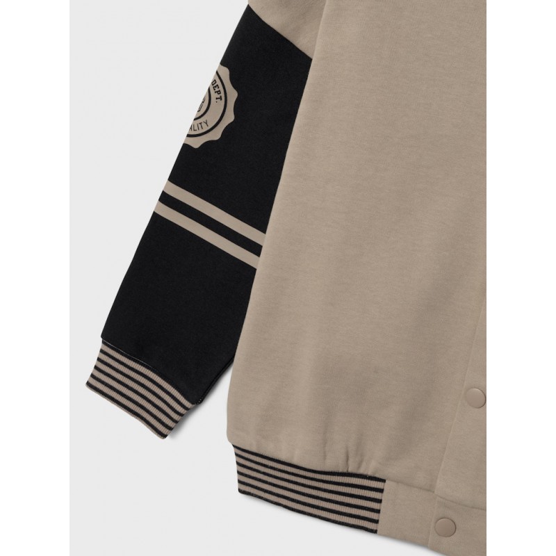 NAME IT Kids Nassen L/S Sweat Cardigan - Weathered Teak