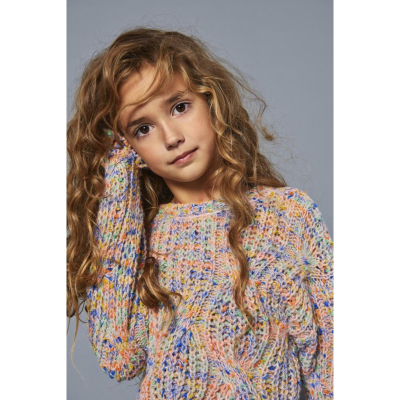 KIDS ONLY Luca L/S O-Hals Strik - Rose Smoke