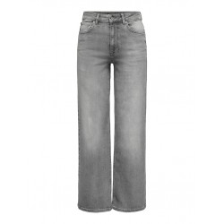 ONLY Madison Blush HW Wide Denim Bukser - Light Grey Denim