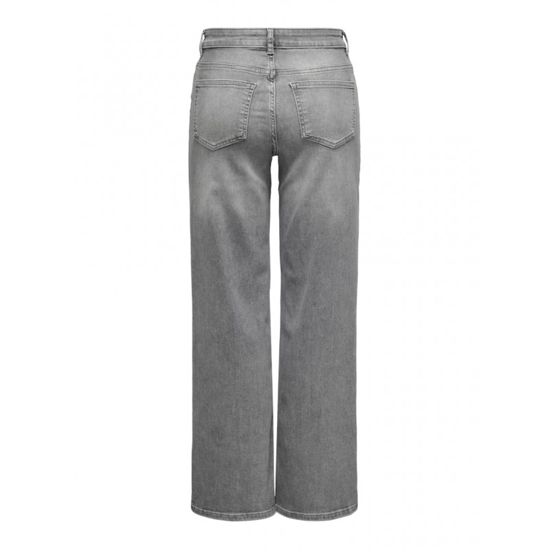 ONLY Madison Blush HW Wide Denim Bukser - Light Grey Denim