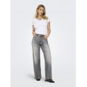 ONLY Madison Blush HW Wide Denim Bukser - Light Grey Denim