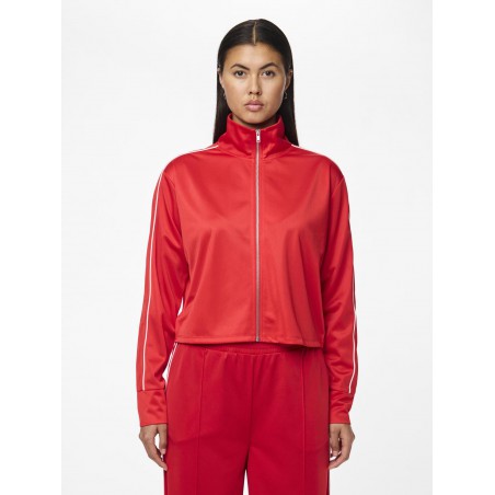 PIECES Pcgrace Langærmet Zip Jakke D2D Jit - High Risk Red