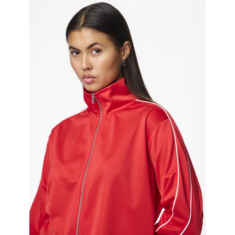 PIECES Pcgrace Langærmet Zip Jakke D2D Jit - High Risk Red