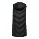 JDY Skylar Padded Hood Vest - Sort