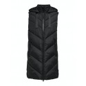 JDY Skylar Padded Hood Vest - Sort