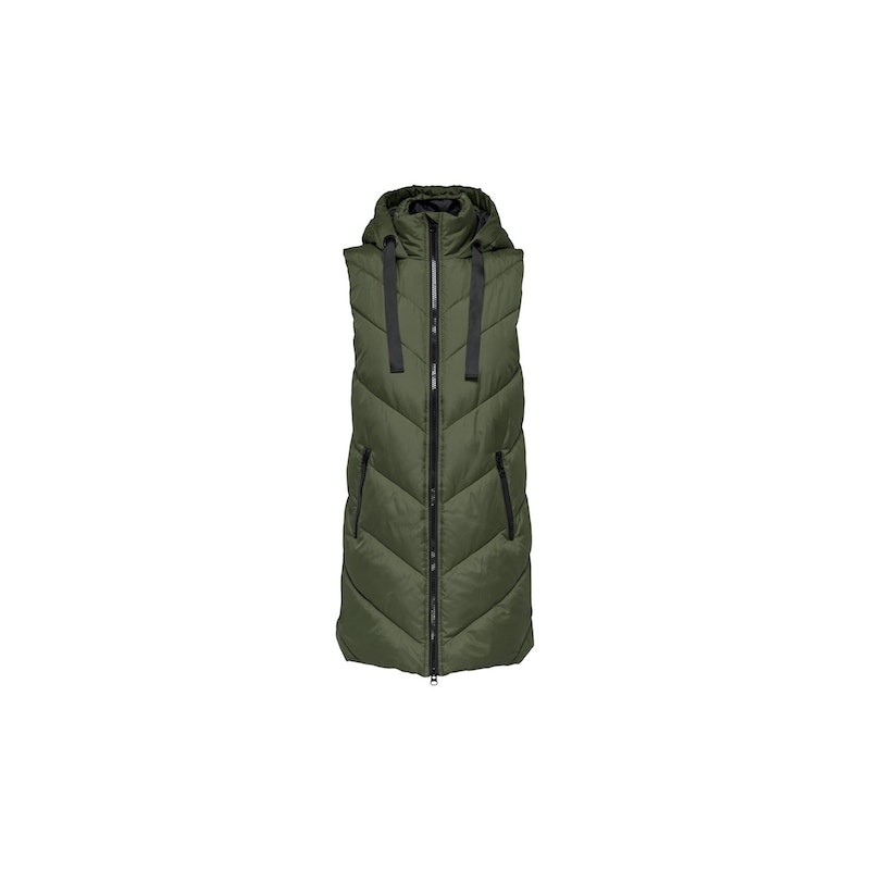 JDY Skylar Padded Hood Vest - Forest Night